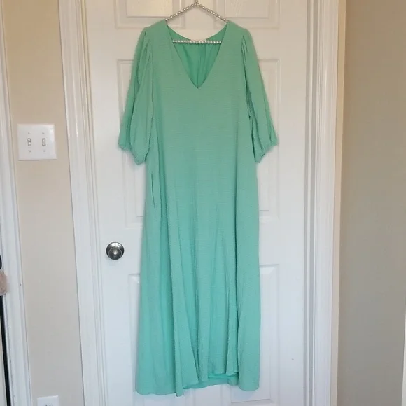 Karlie Mint Green Short Sleeve Signature Maxi Dress Size Medium - Picture 3 of 11